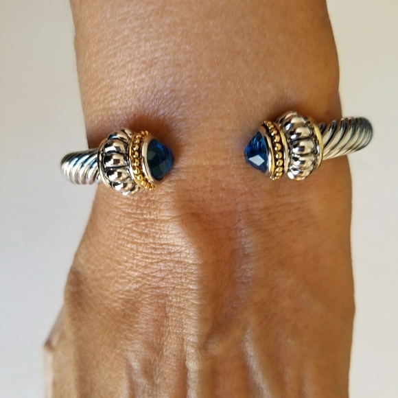 Brand new Silver bracelet,  Aquamarine stone - Picture 5 of 7